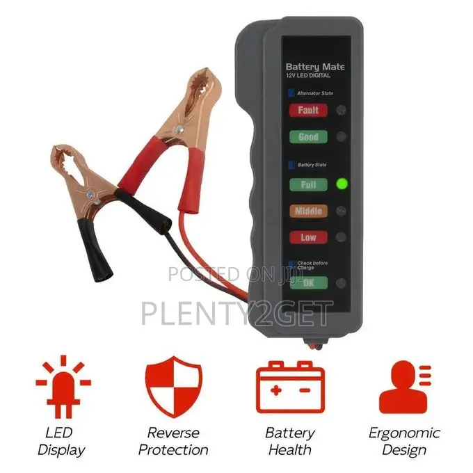 Portable Mini Digital Car Battery Alternator Tester