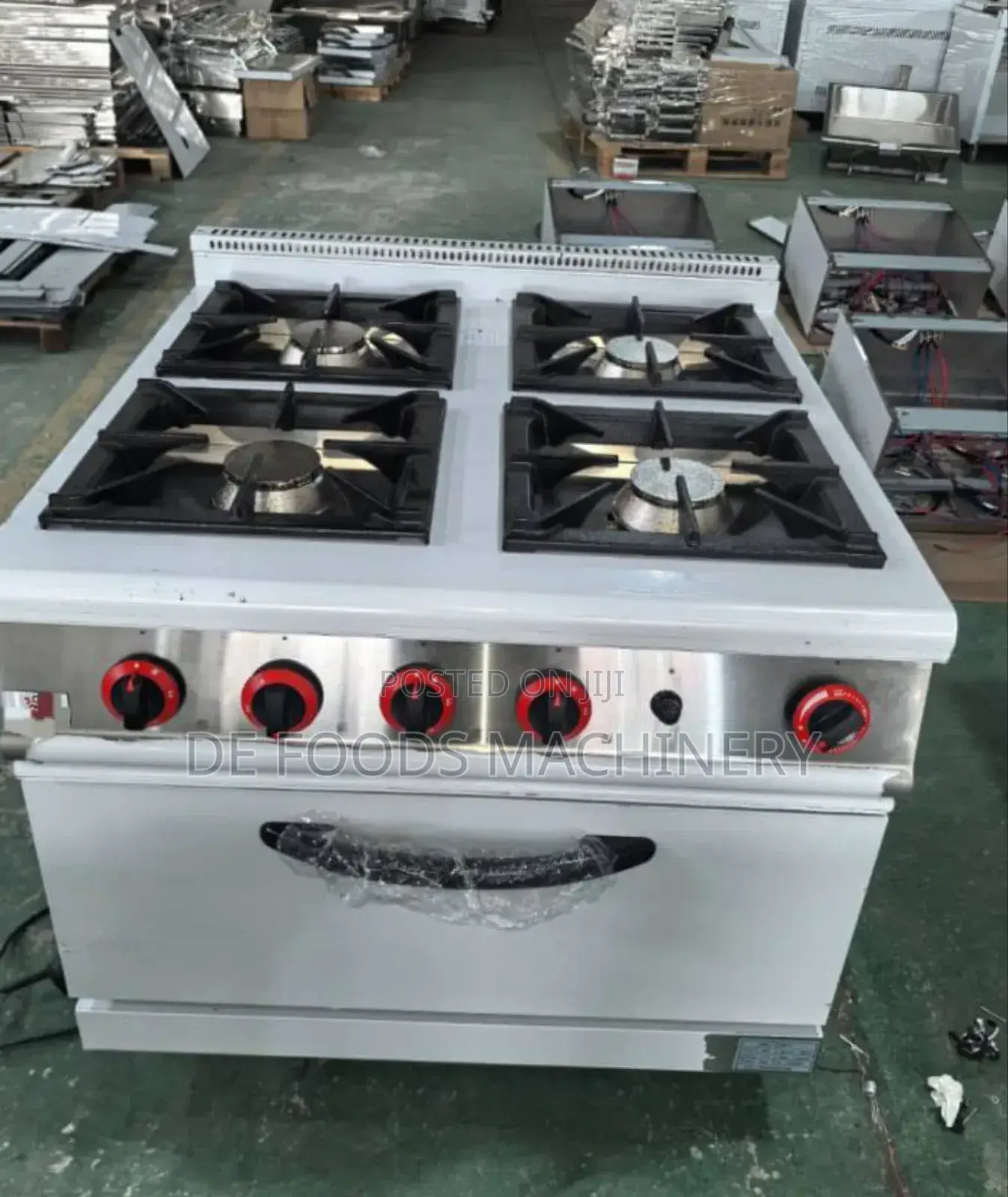 Industrial 4 Burner Cooker With Oven