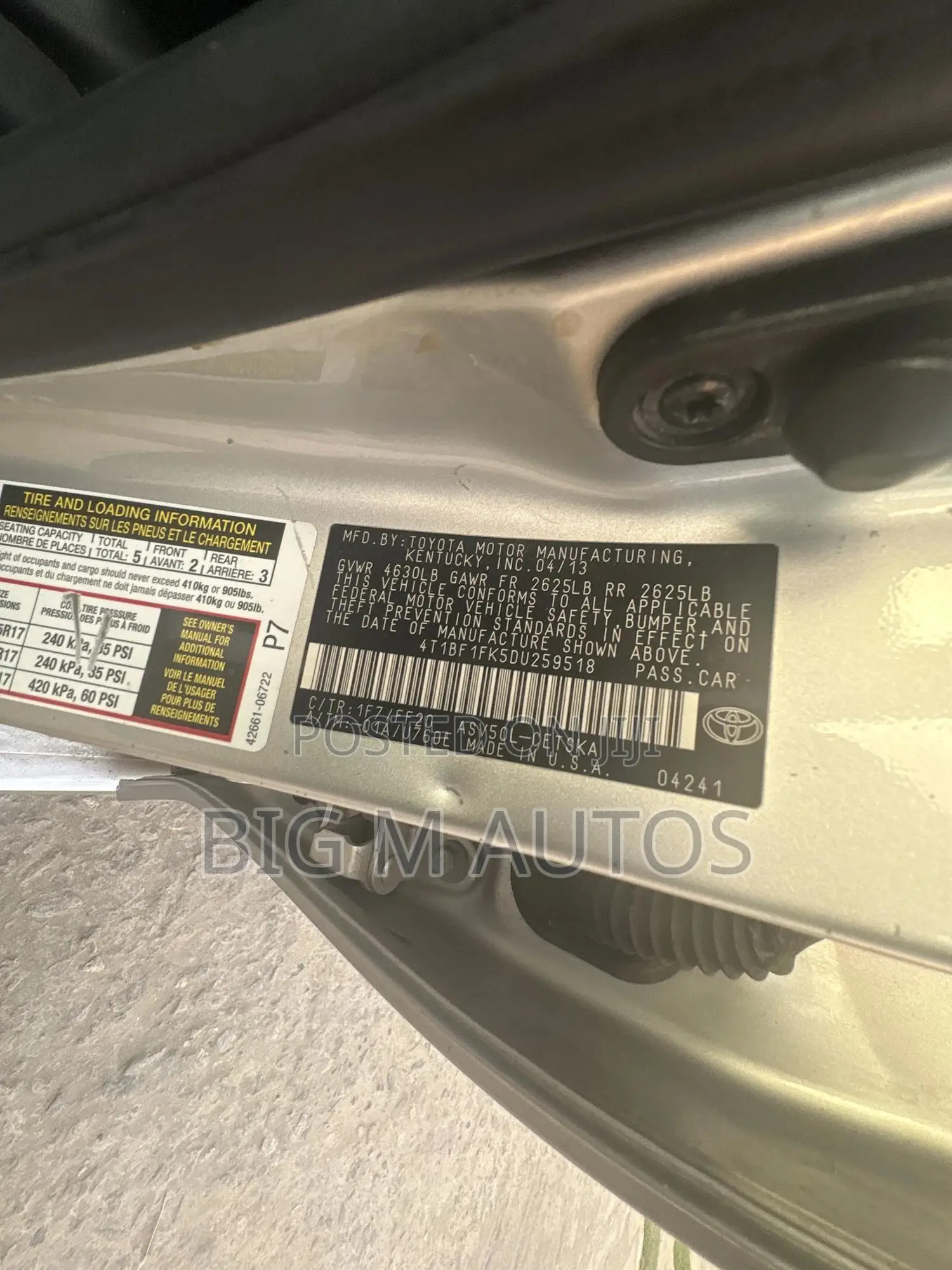 Toyota Camry SE 4dr Sedan (2.5L 4cyl 6A) 2013 Silver