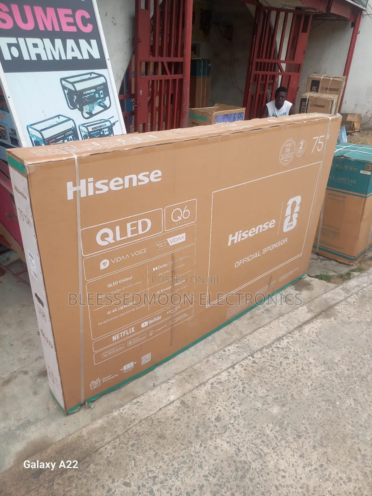 Hisense Qled 75inches Smart Television Q6 Series 5 Year's Company W