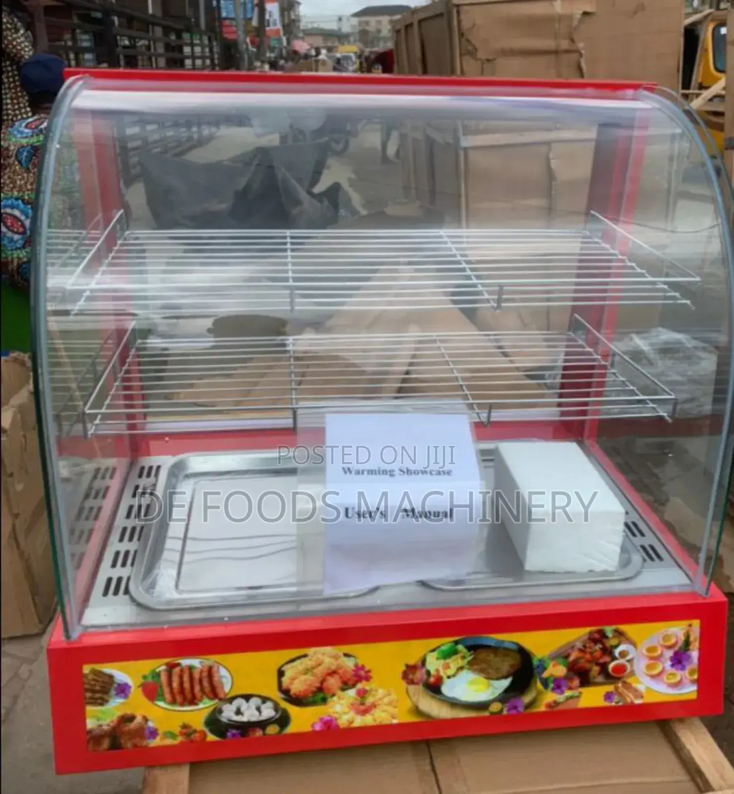 2 Plates Snacks Warmer (Red)