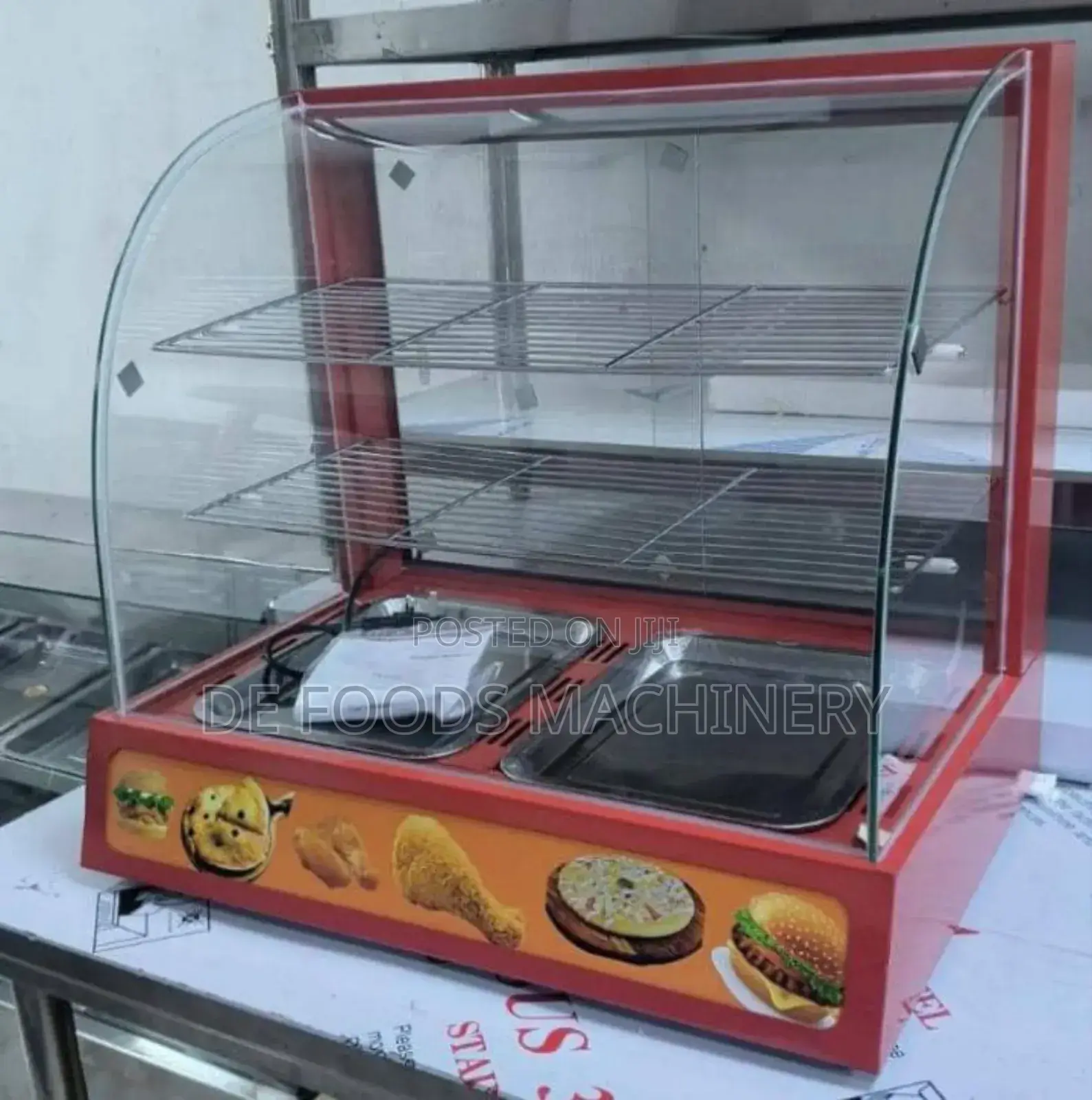 2 Plates Snacks Warmer (Red)
