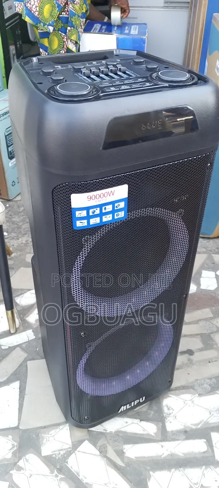 Ailipu 90000w Heavy Deep Bass Double 10 Inches Rechargeable Speaker