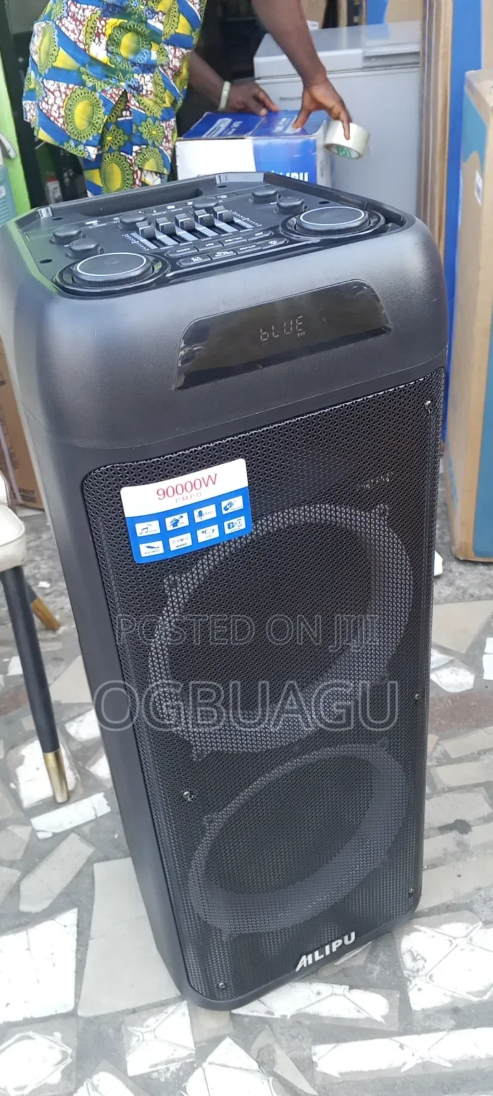 Ailipu 90000w Heavy Deep Bass Double 10 Inches Rechargeable Speaker