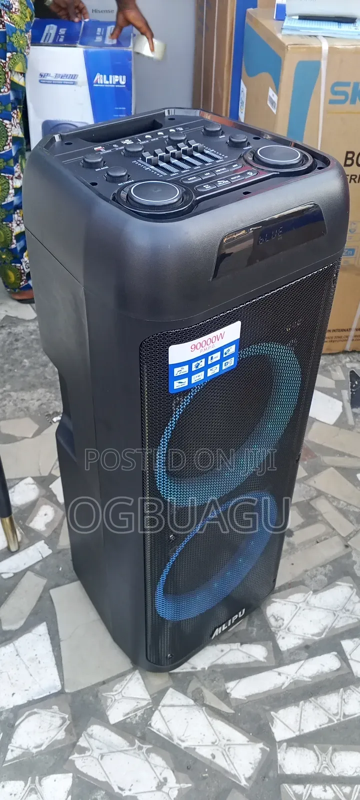 Ailipu 90000w Heavy Deep Bass Double 10 Inches Rechargeable Speaker