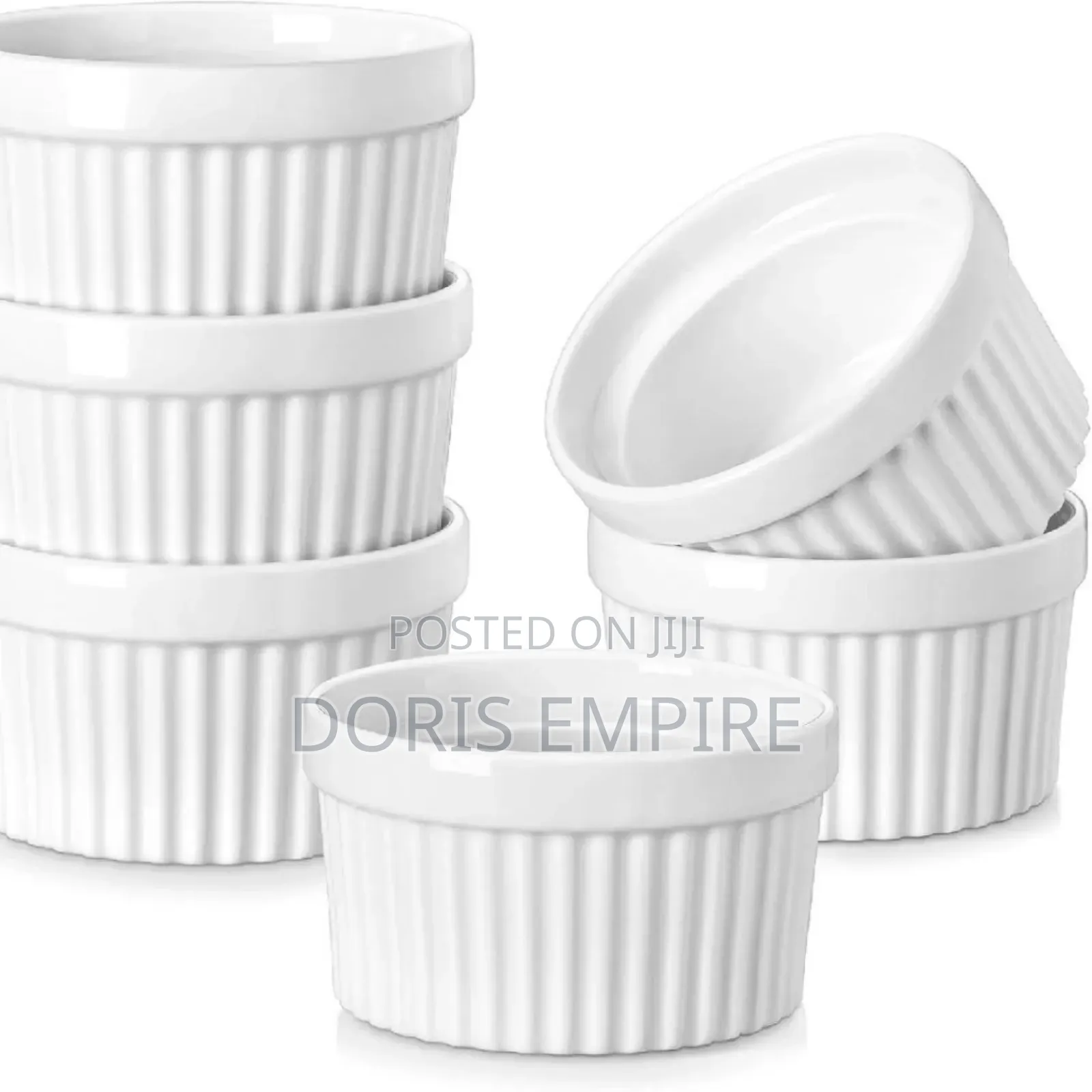 Quality Ceramic White Dessert, Sauce Ramekins Bowls Per Doz