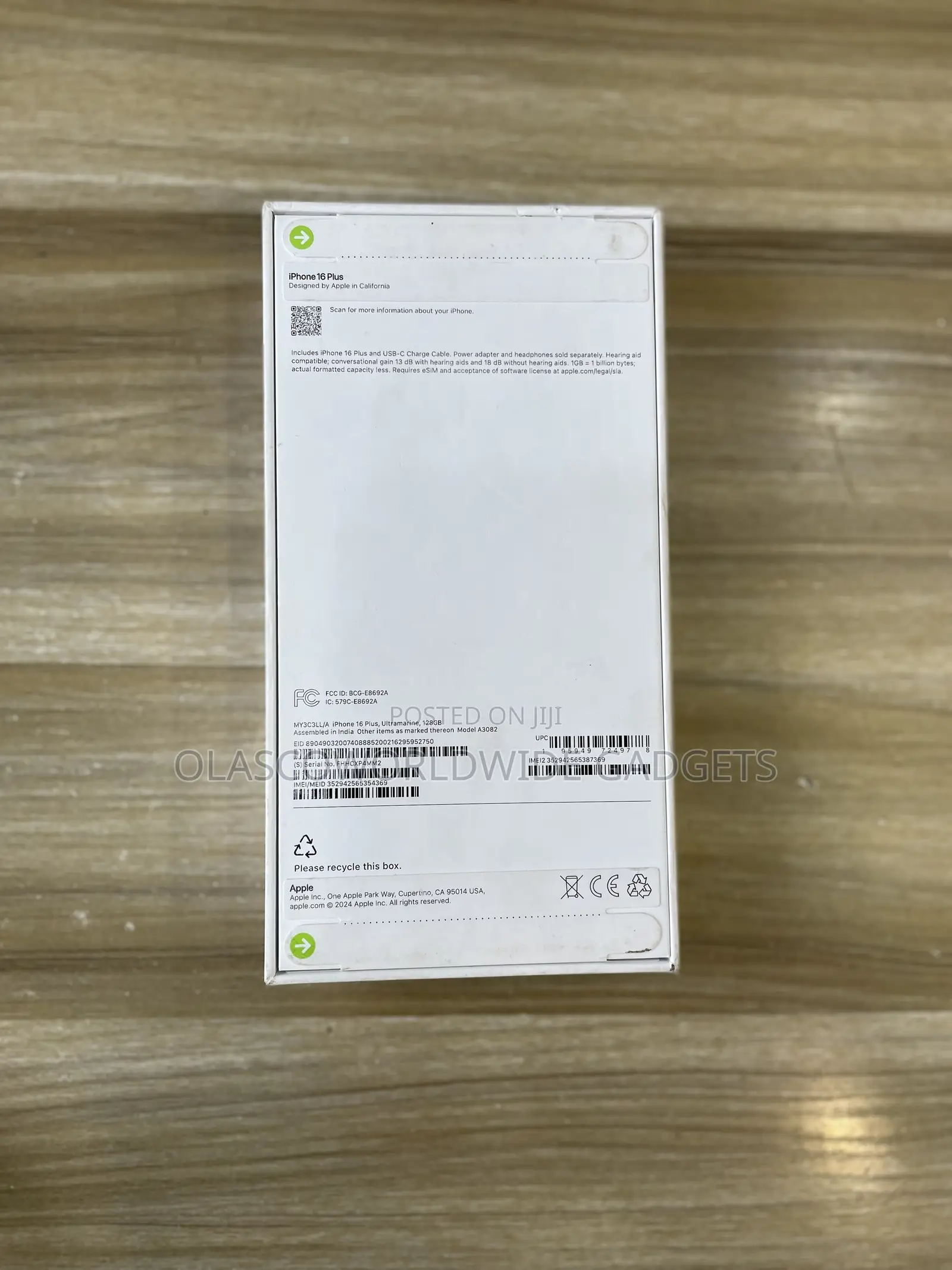 New Apple iPhone 16 Plus 128 GB Blue