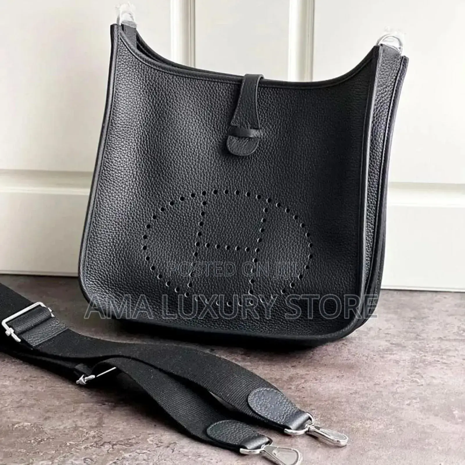 Hermes Genuine Leather Men's Crossbody Side Bags