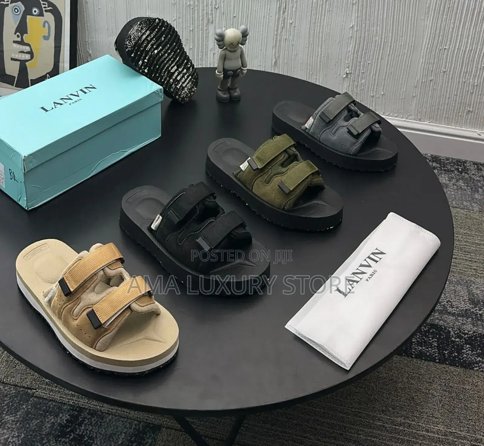 Lavin Luxury Double Strap Men's Slides