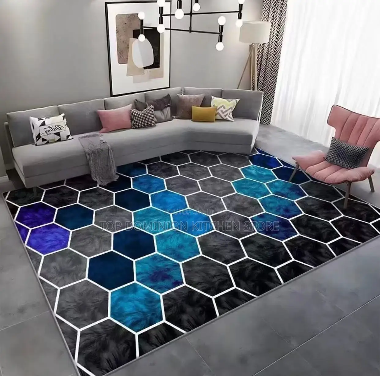 Nordic Geometric Abstract Carpet