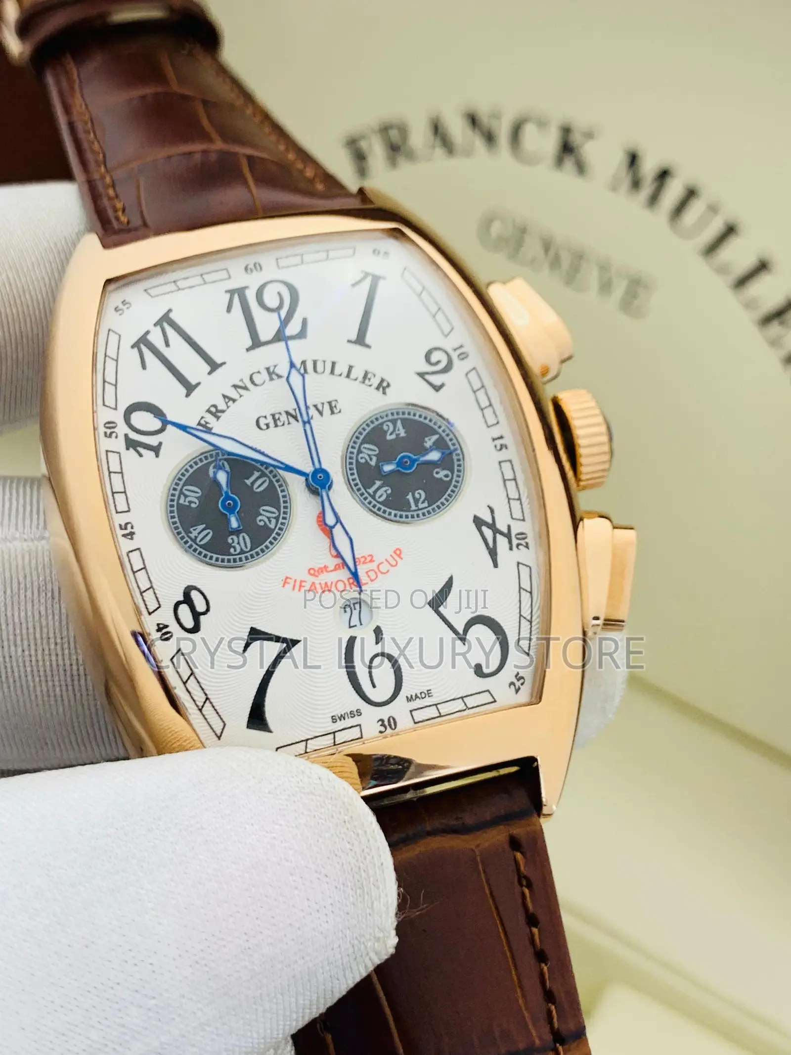 Franck Muller Quality Men Genuine Leather Wristwatch
