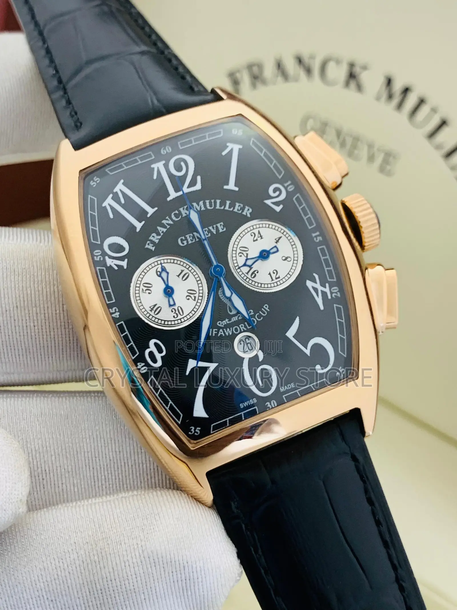 Franck Muller Quality Men Genuine Leather Wristwatch