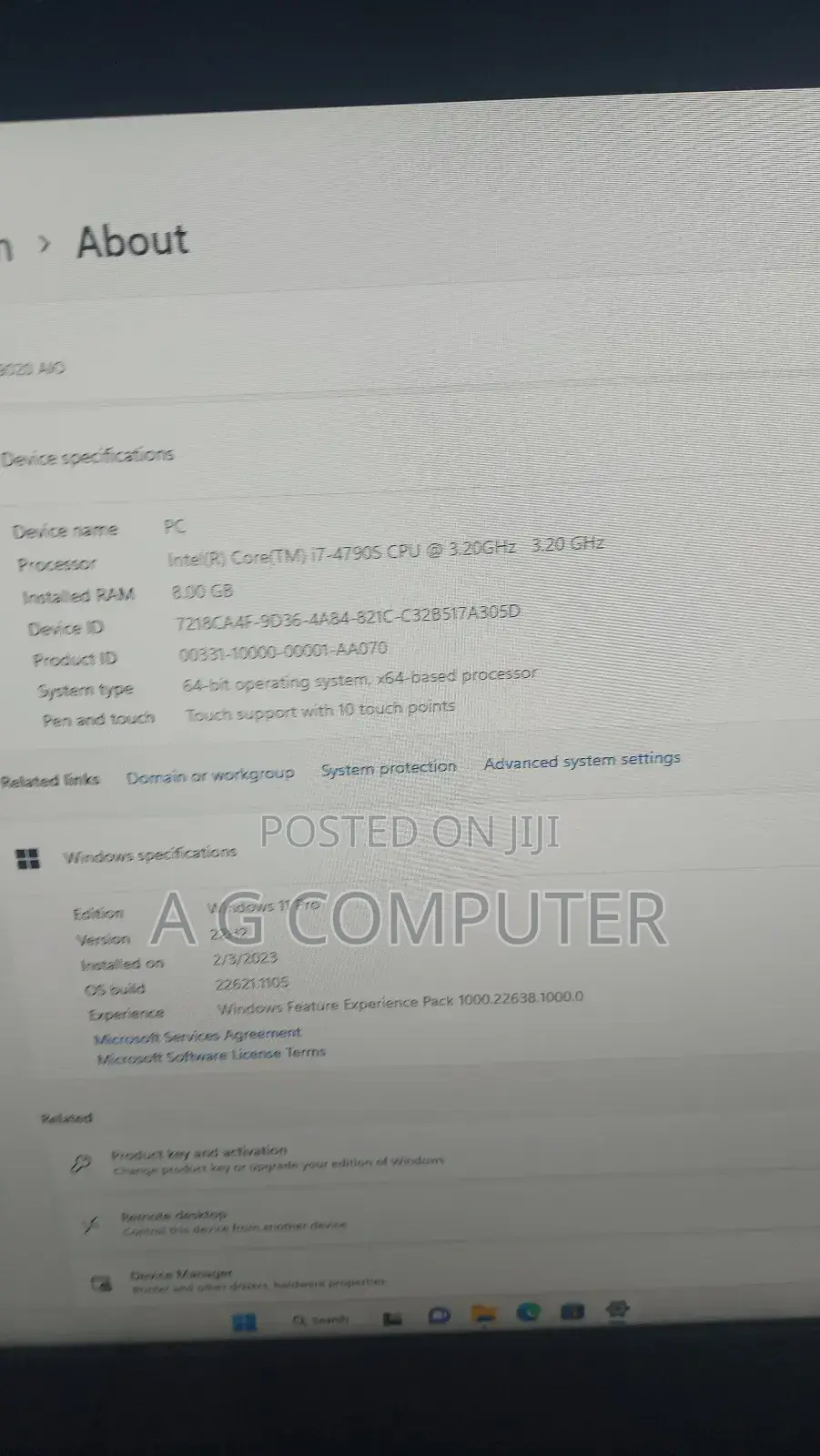 Desktop Computer Dell OptiPlex 9020 8GB Intel Core i7 HDD 500GB
