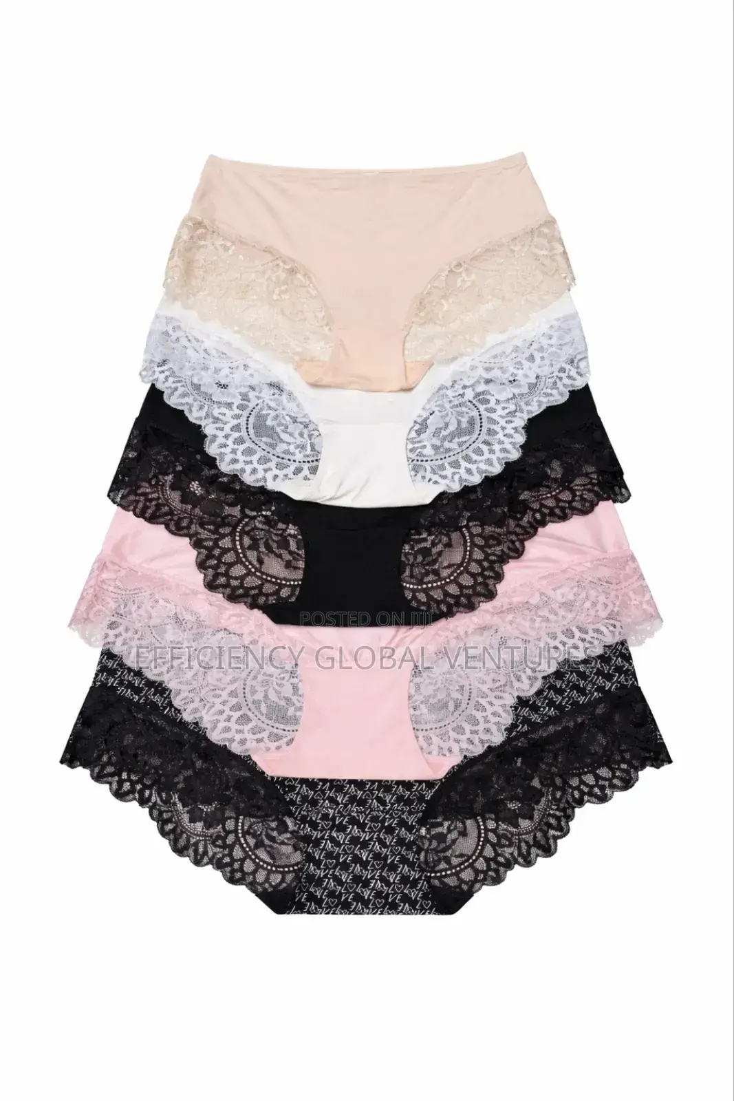 Premium 12-Pack Lace-Trim Women’S Panties (Mixed Sizes)