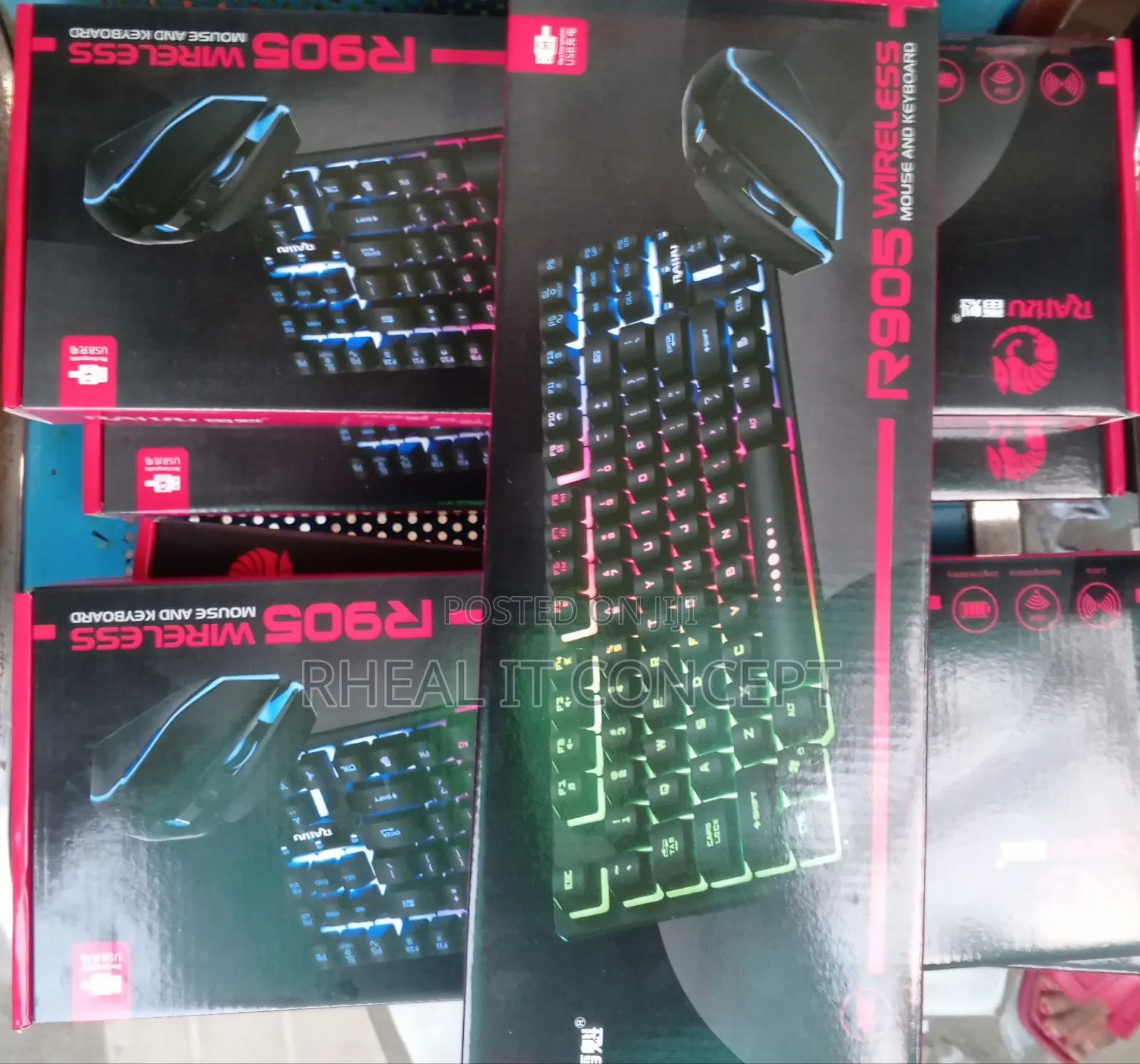 Raiku R905 RGB Wireless Keyboard and Mouse
