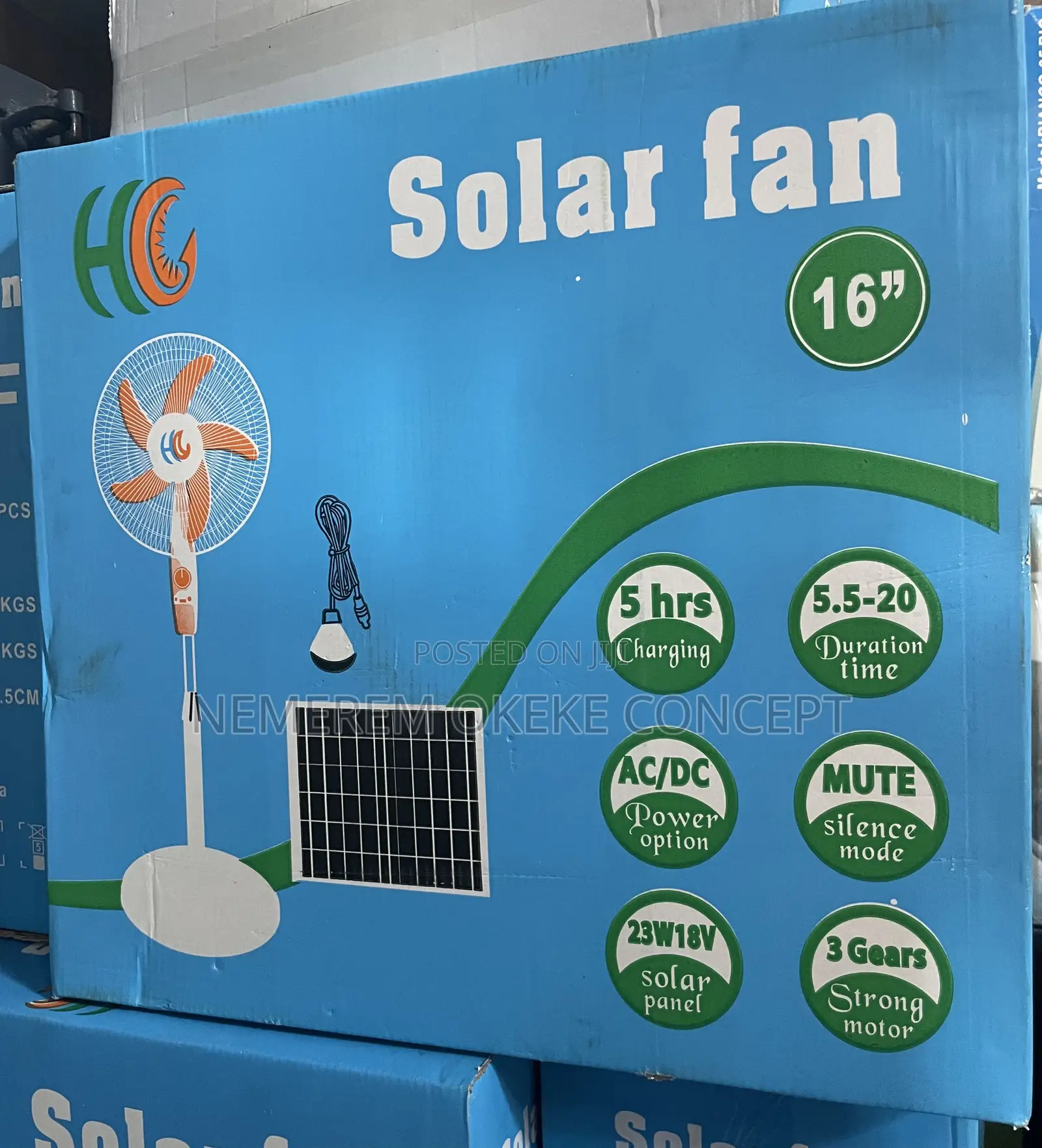 16 Inches Hc Solar Stand Fan