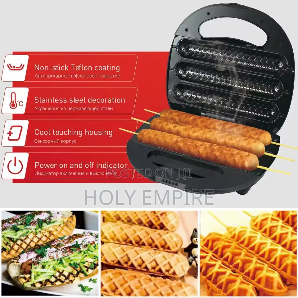 Electric Hotdog Maker Waffeln Machen Cooking Kitchen Appliances Bubble
