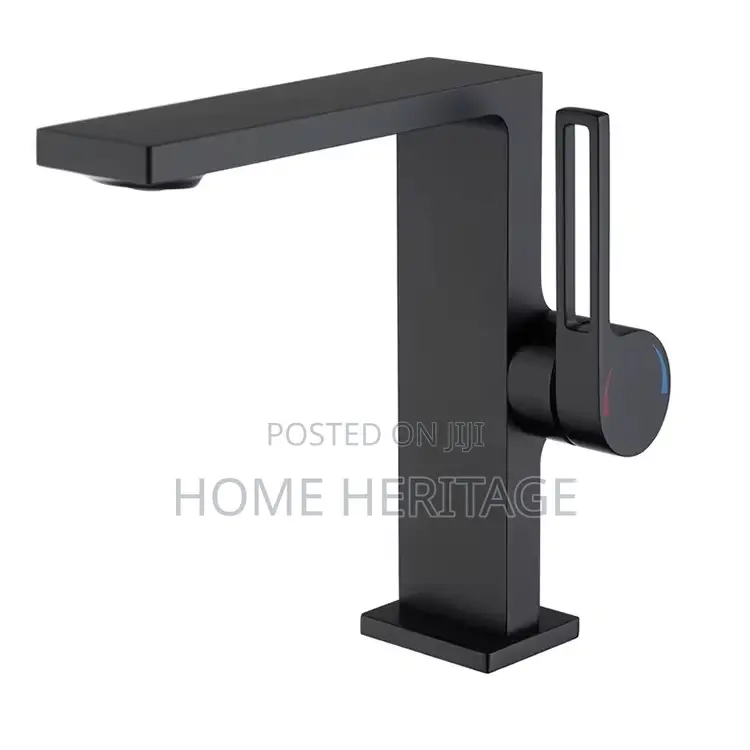 Black Heavy Gauge Basin Mixer