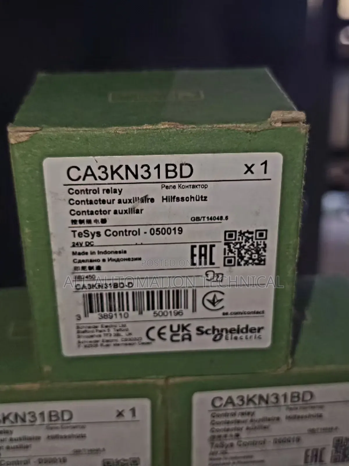 Schneider Electric | Ca3kn31bd | Aux Relay, 10a, 24vdc, 3 No + 1 Nc