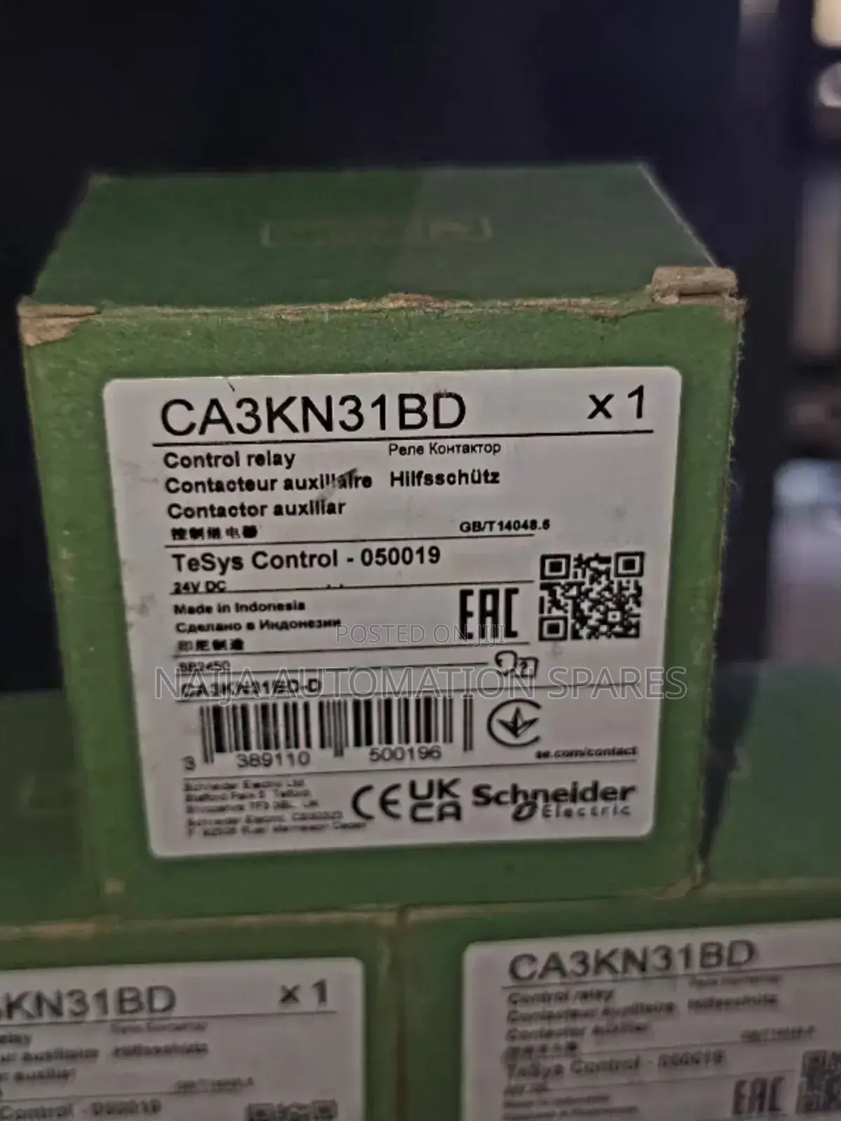 Schneider Electric | Ca3kn31bd | Aux Relay, 10a, 24vdc, 3 No + 1 Nc