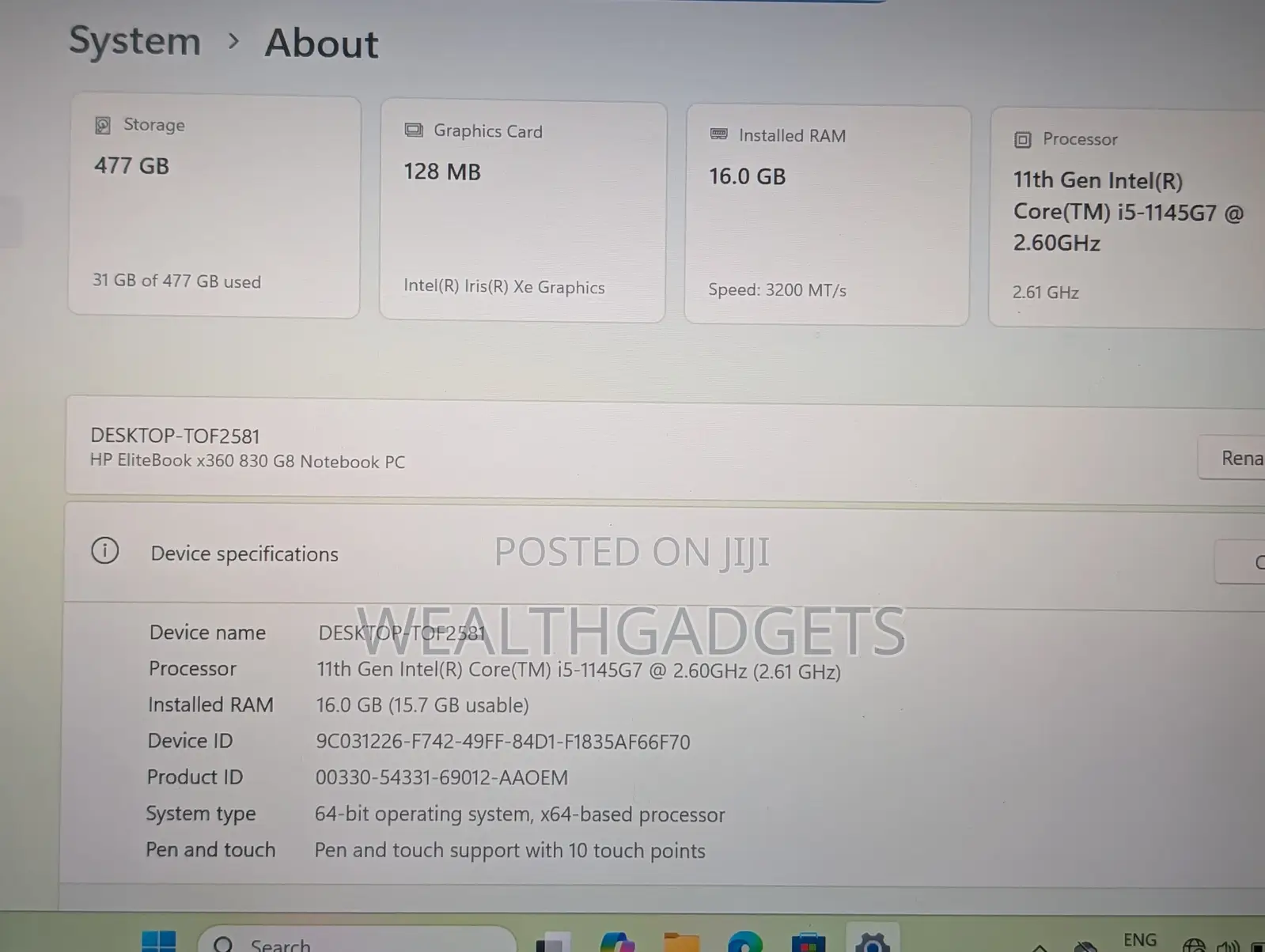 Laptop HP EliteBook 830 G8 16GB Intel Core i5 SSD 512GB