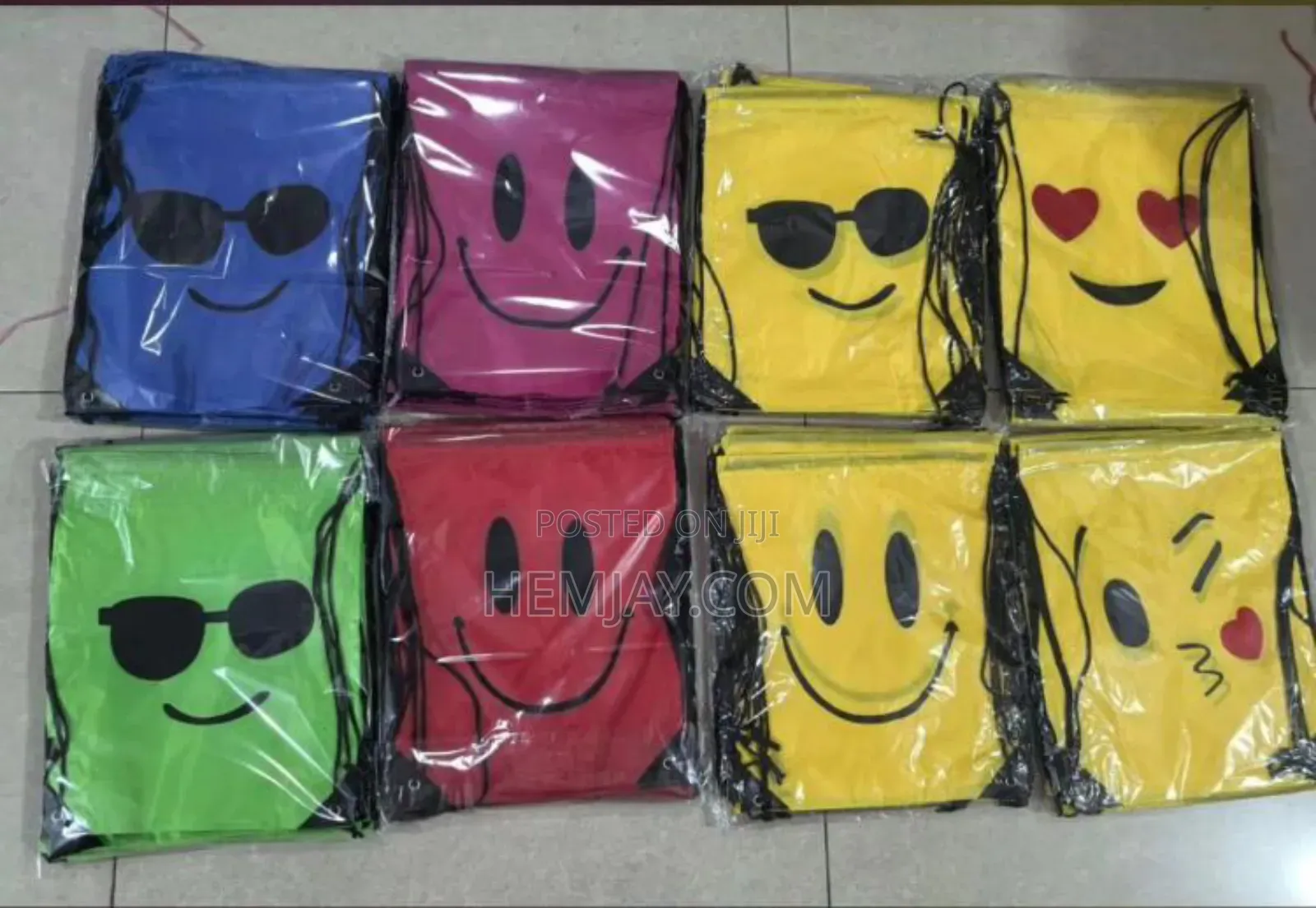 (12pcs) Kids Fancy Emoji Bags "Available In Different Colors"