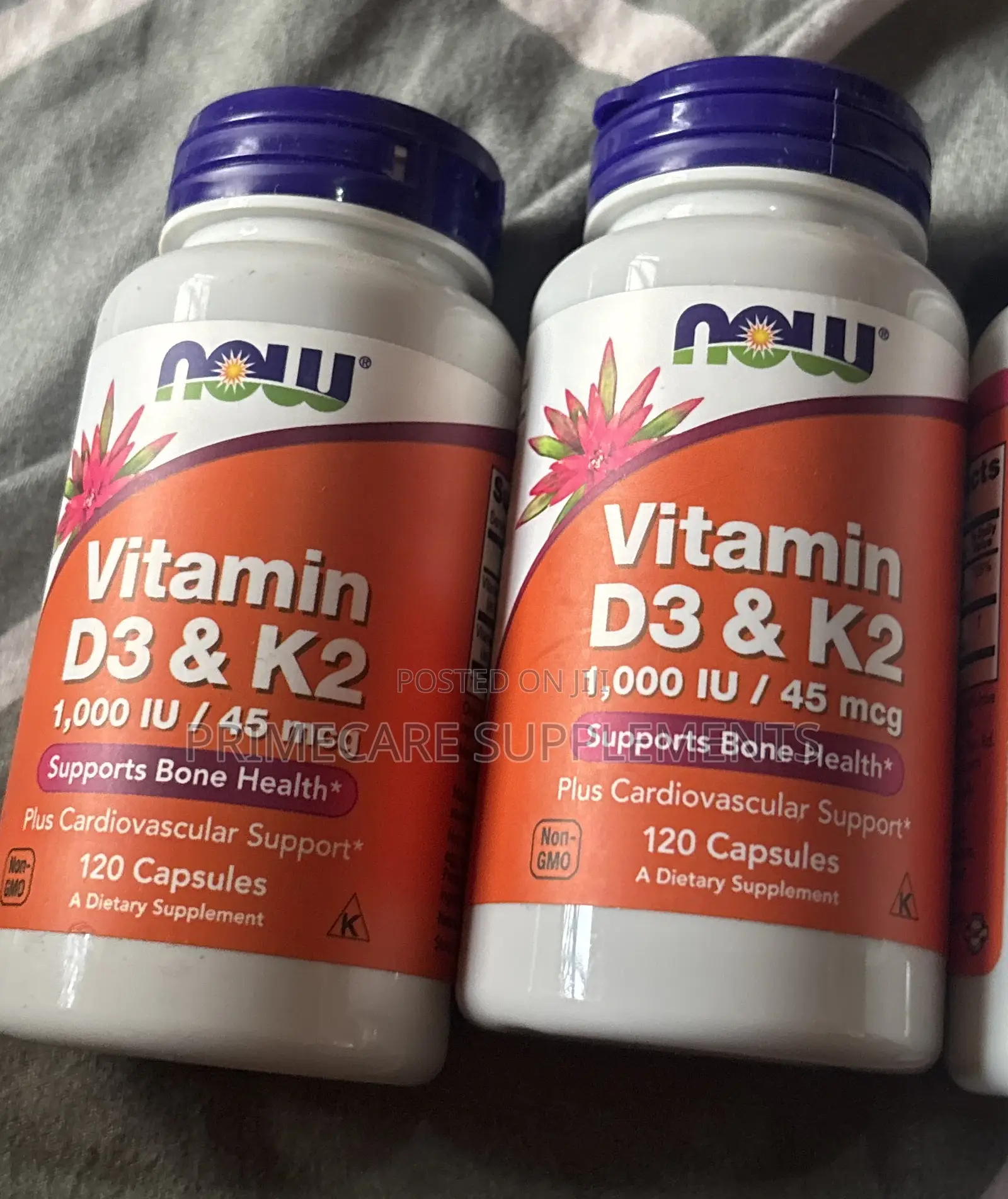 Now Vitamin D3k2 1,000iu/45mcg 120caps