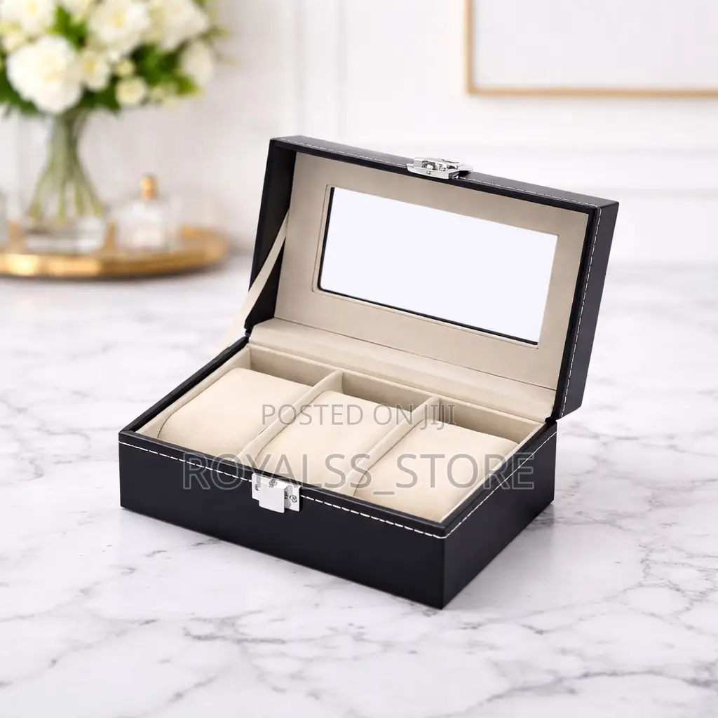 Wrist Watch Storage Box - Elegant Leather Case With Velvet Interior