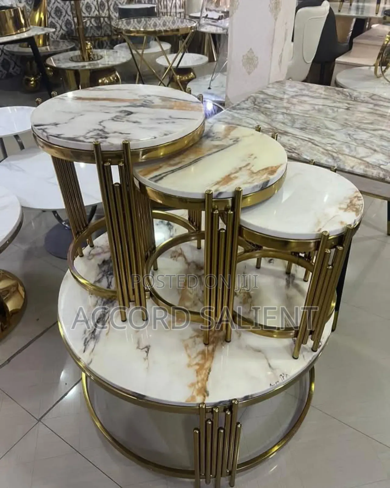 Set of Center Table and 3 Side Tables