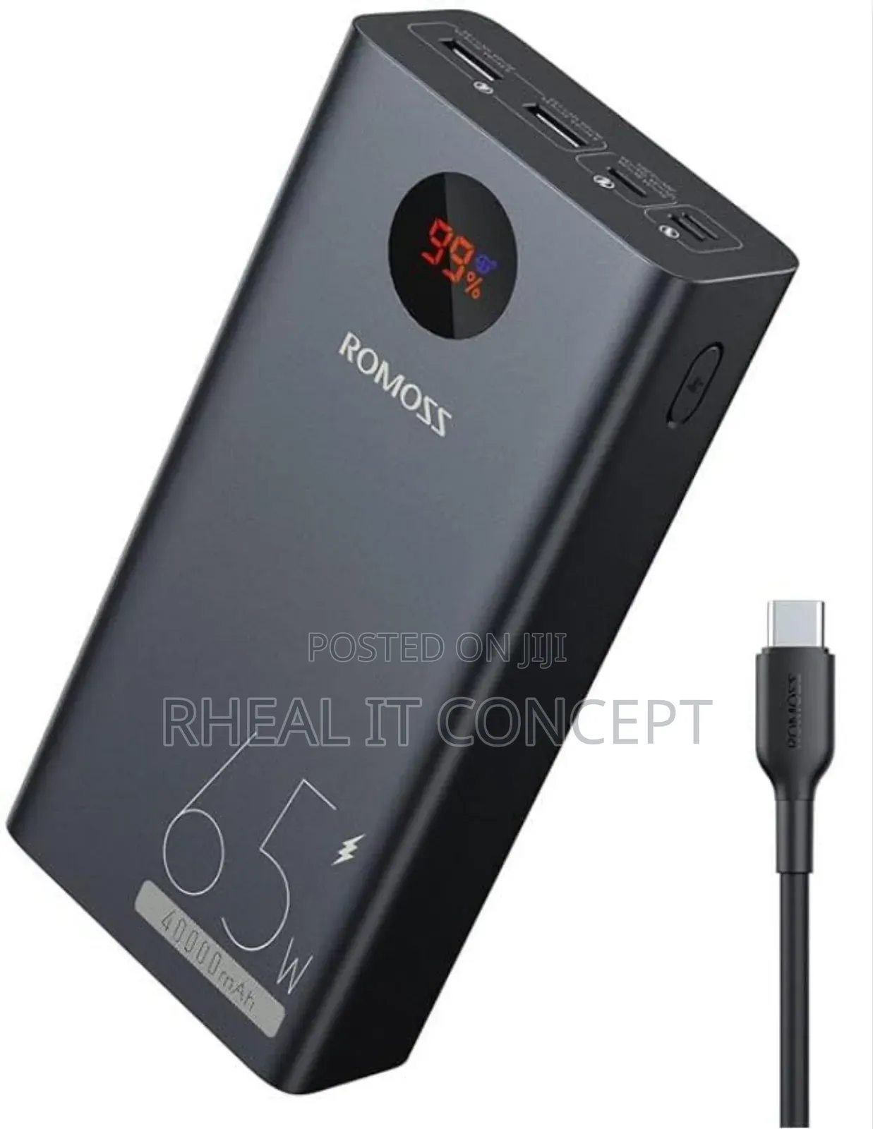 Romoss Pea40 Pro 65w Type-C Laptop/Phone Power Bank 40,000mah