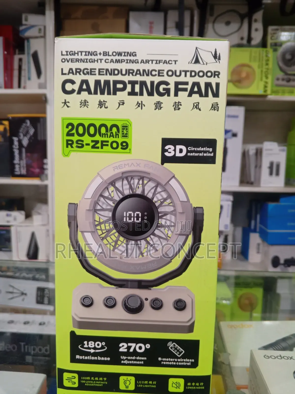 Remax Rs-Zf09 Large Endurance Outdoor Camping Fan