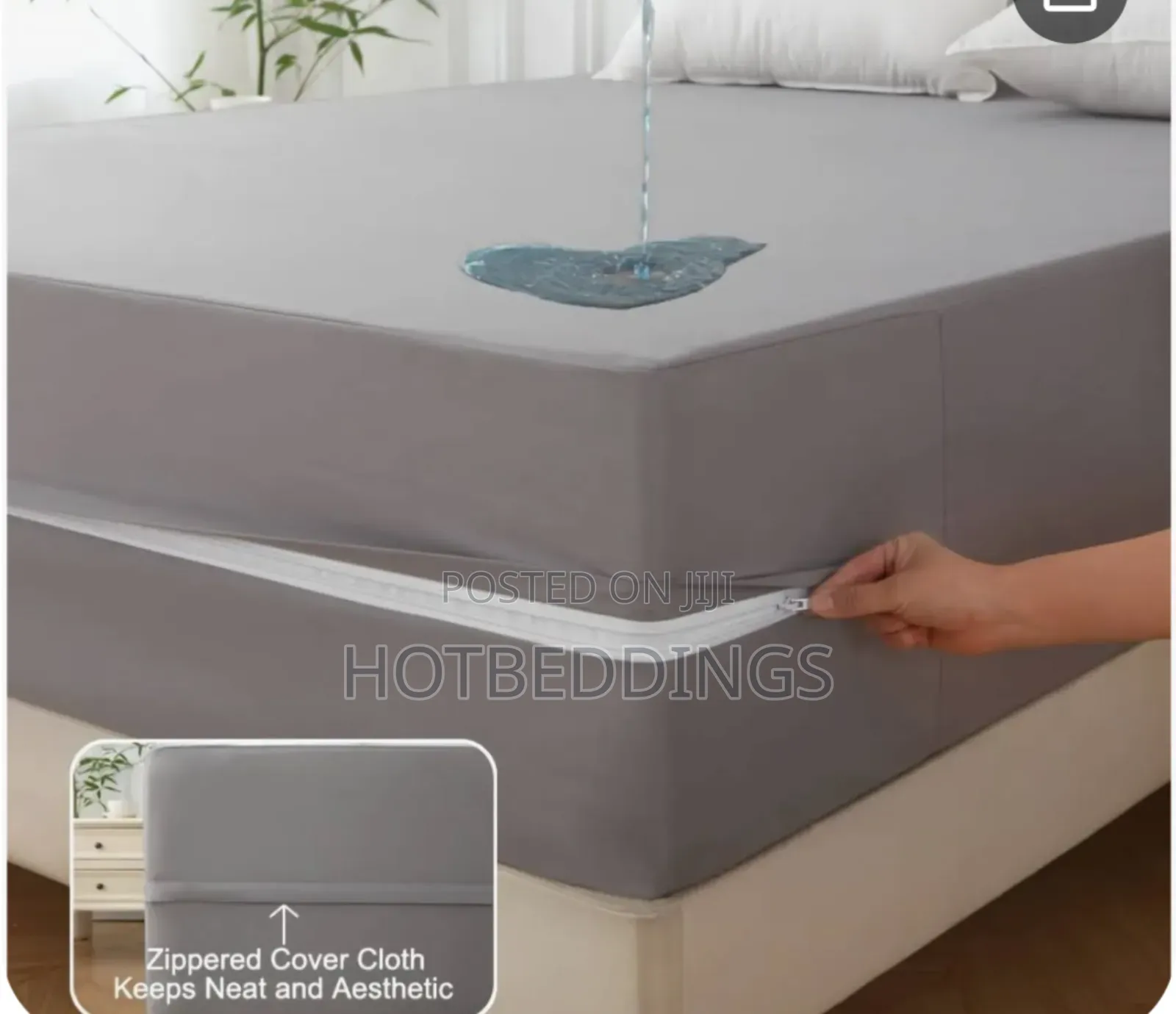 Zipped Ash Mattress Cover