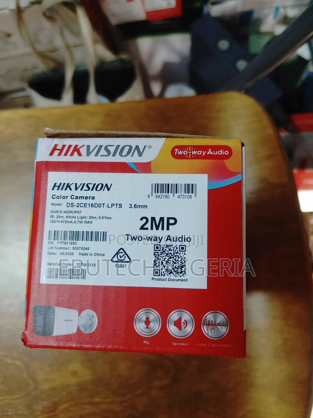 Hikvision Smart Outdoor Light Camera Ds-2ce16d0t-LPTS 2mp Two-Wayaudio
