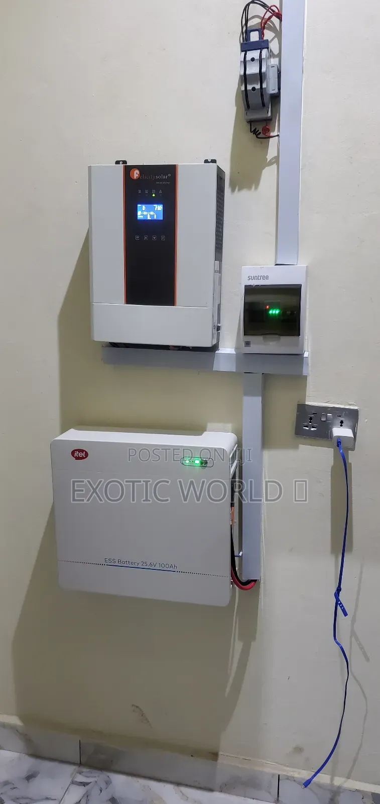Complete Solar Installation (Felicity 3.5kva + 2.5kwh Lithium Battery)