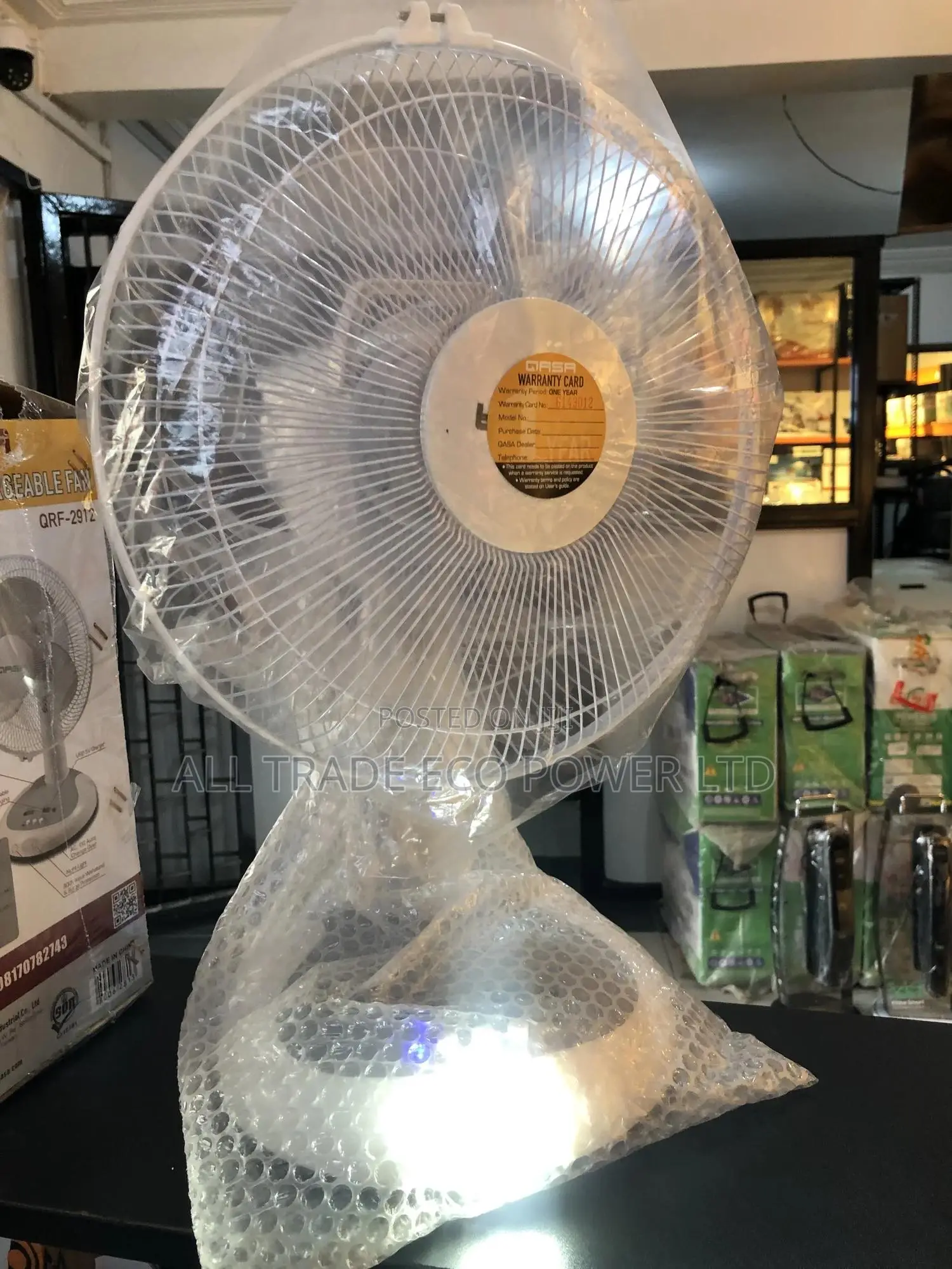 Qasa 12inch Table Rechargeable Fan