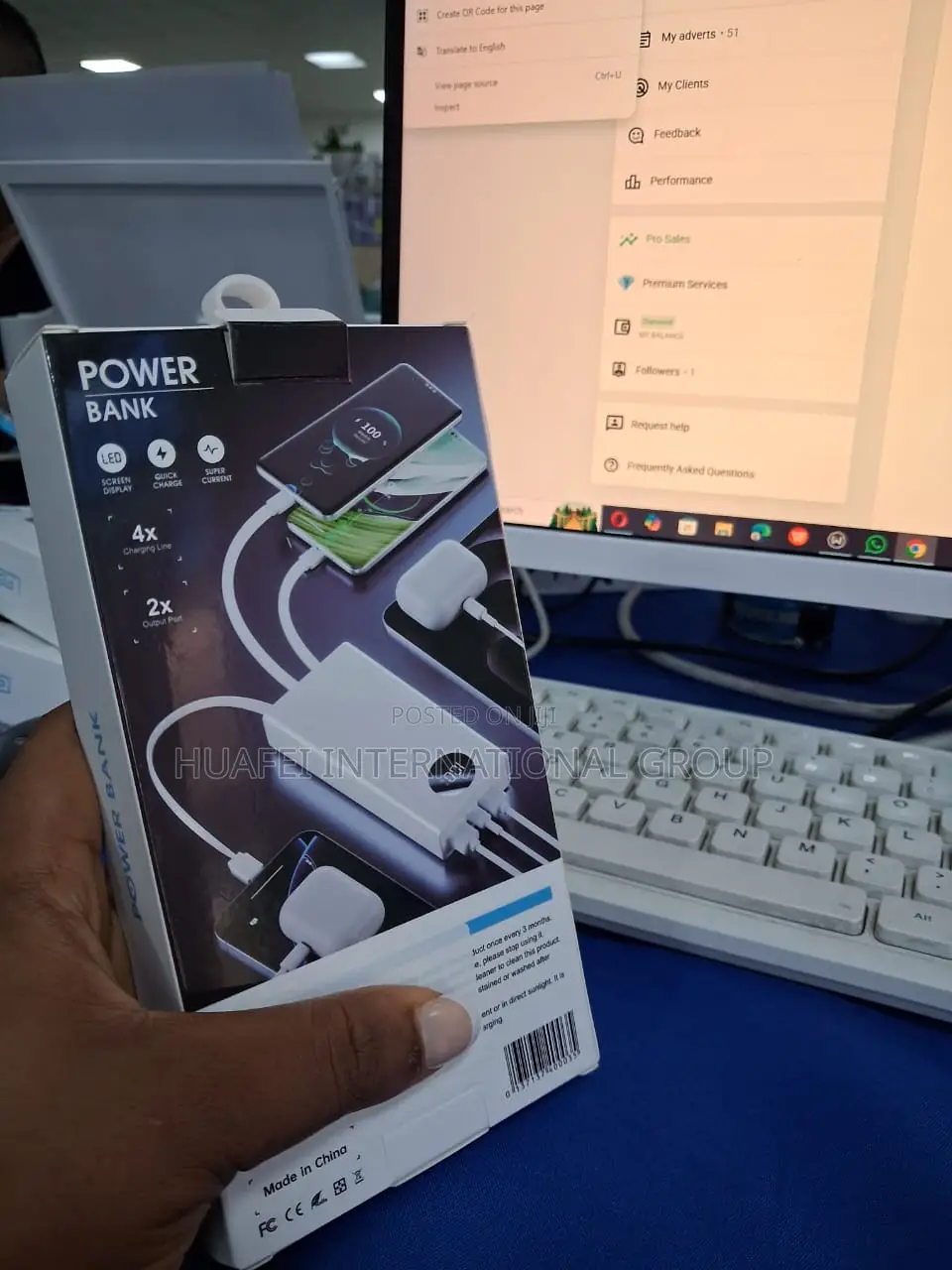 High Capacity Power Bank 4 Built -in Cables Led Display