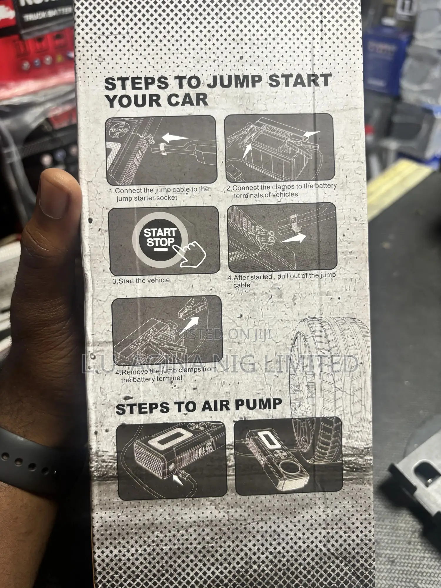 Automatic Jumper Cable and Tire Inflator