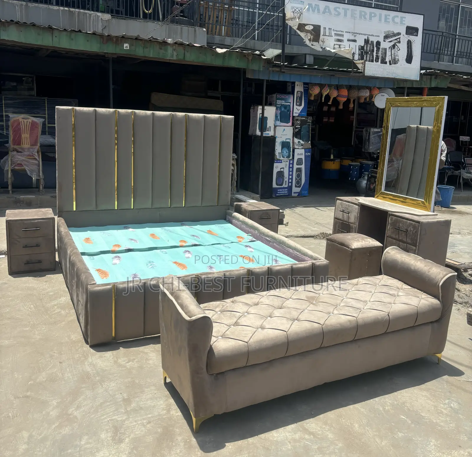 Sublime Set of Quality 6 by 6 Upholstery HDF Wooden Bedframe