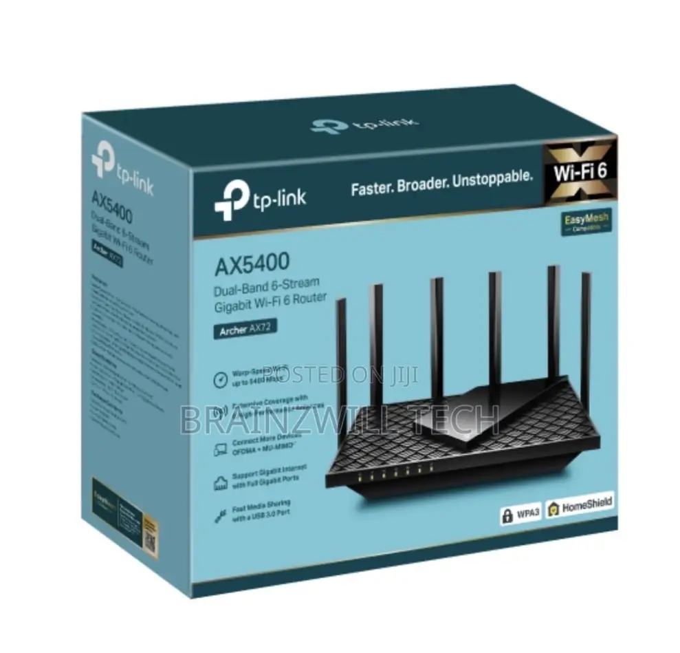 Tp-Link Archer Ax72 | Ax5400 Dual-Band Gigabit Wi-Fi 6 Router
