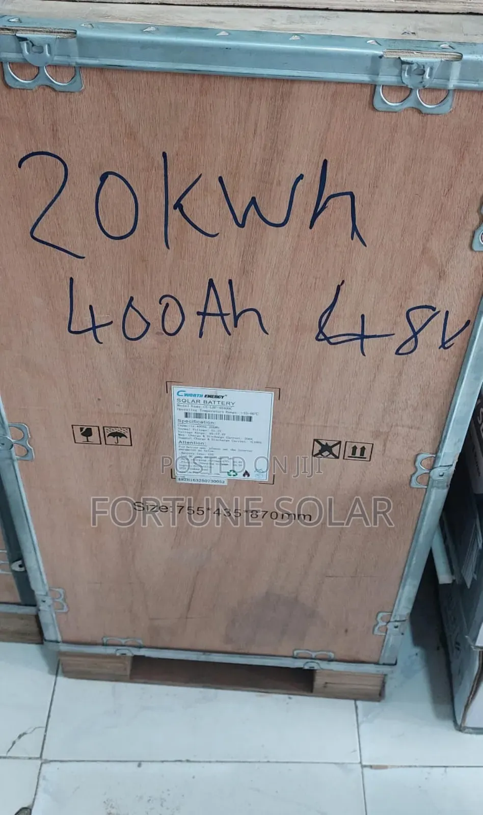 Cworth 20kwh 48v Lithium Battery 400ah With Digital Display