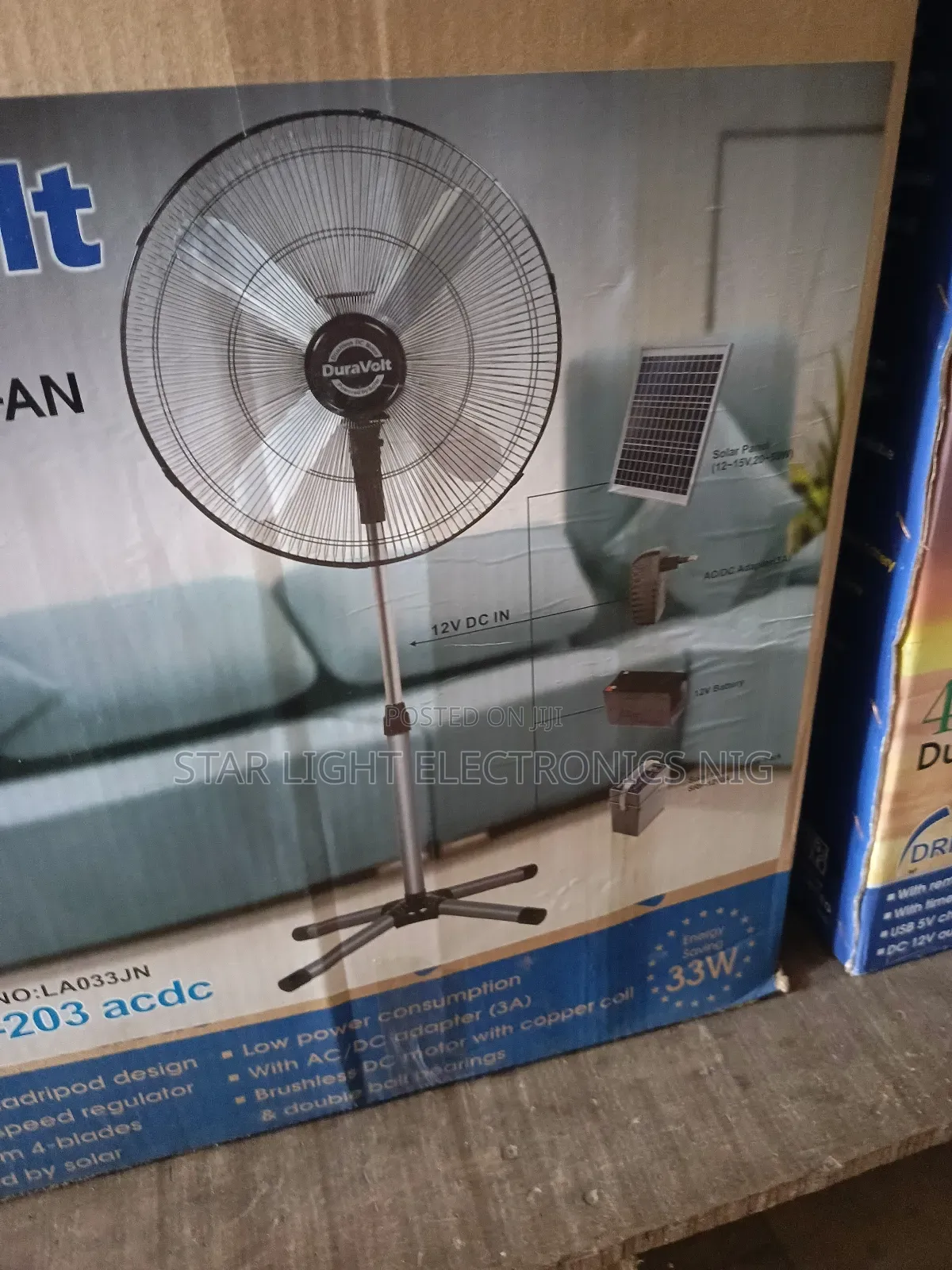 20 Inches Acdc Solar Fan