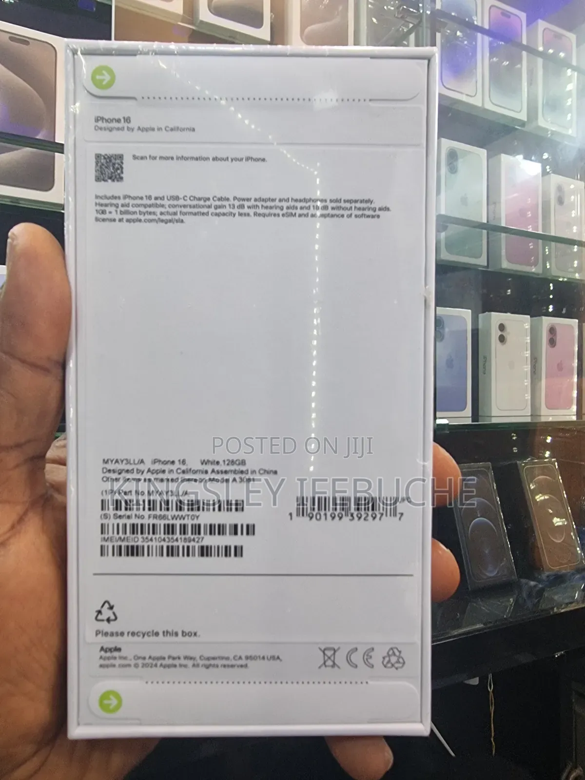 New Apple iPhone 16 256 GB White