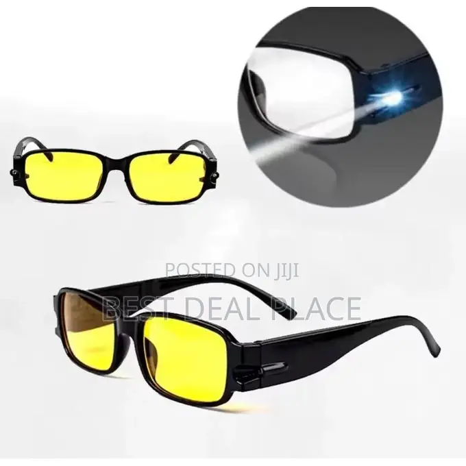 +2.00 Unisex Night Vision Diopter New Led Light Reading Glasses