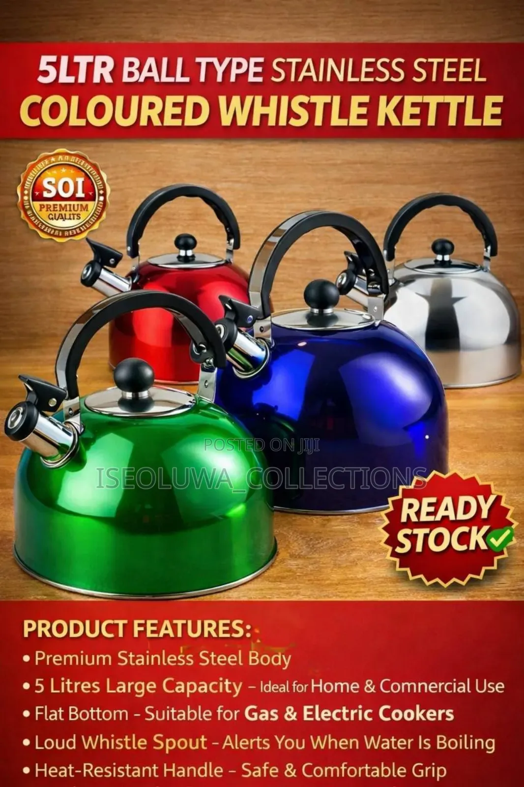 Whistling Stovetop Kettle With Heat-Resistant Handle
