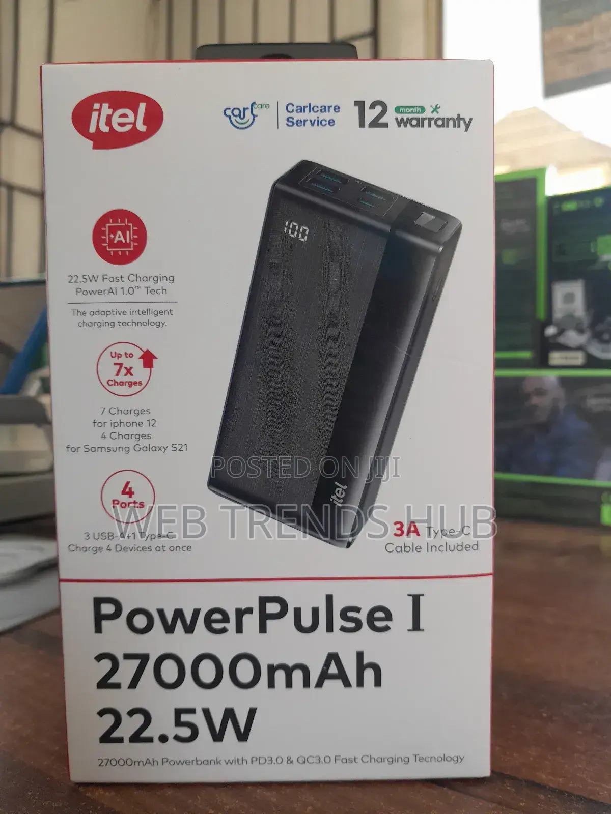 Brand New Itel Powerpulse 27,000mah Power Bank (A1481) - Mega Capacity