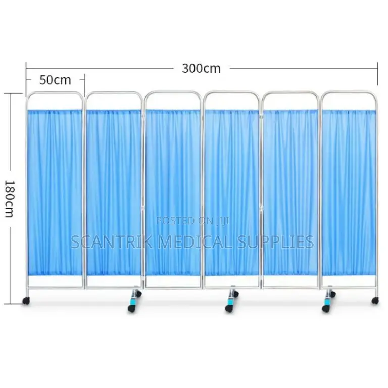 Portable 4 Folding Ward Screen for Temporary Privacy