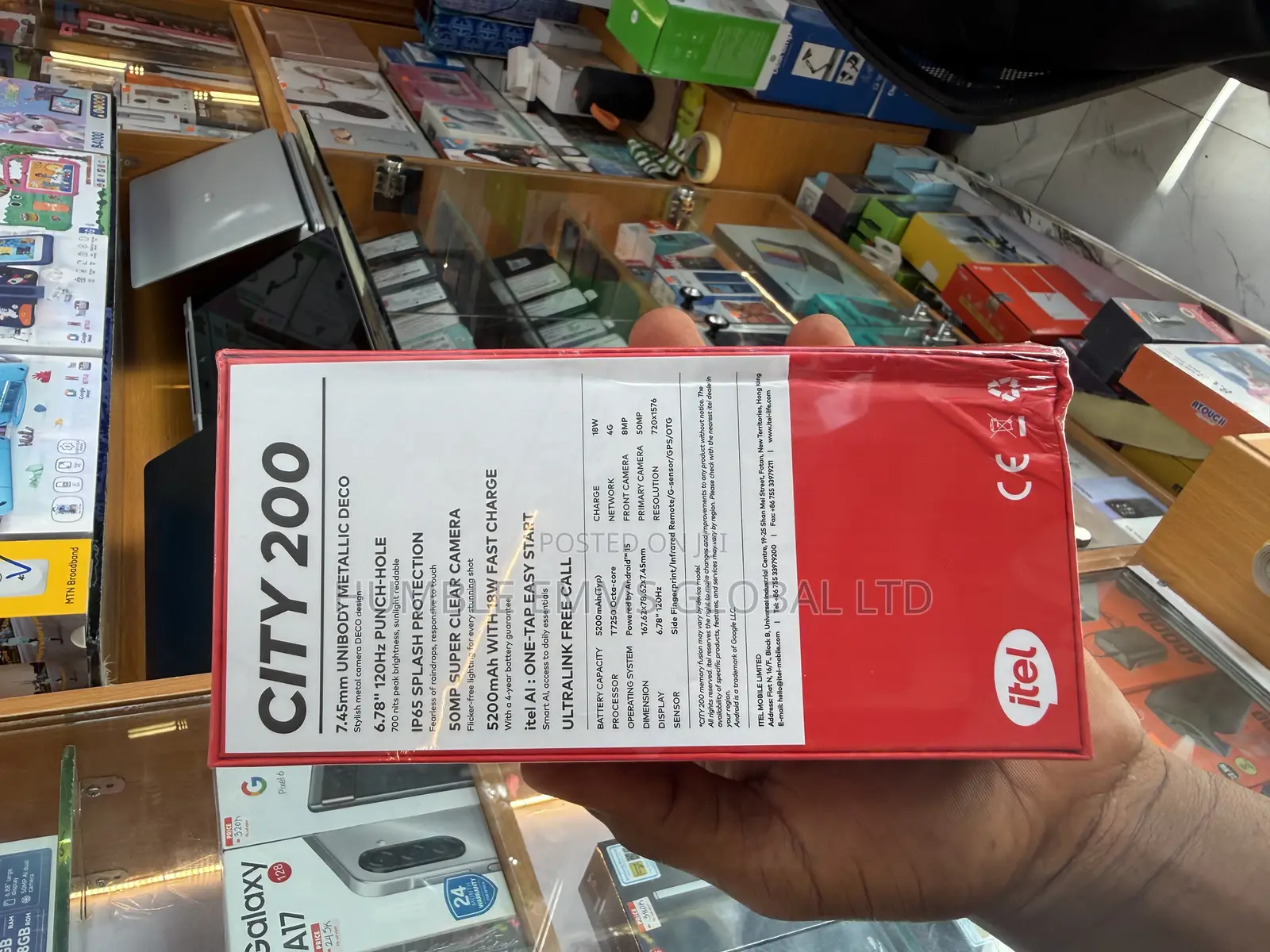 New Itel City 200 128 GB Black