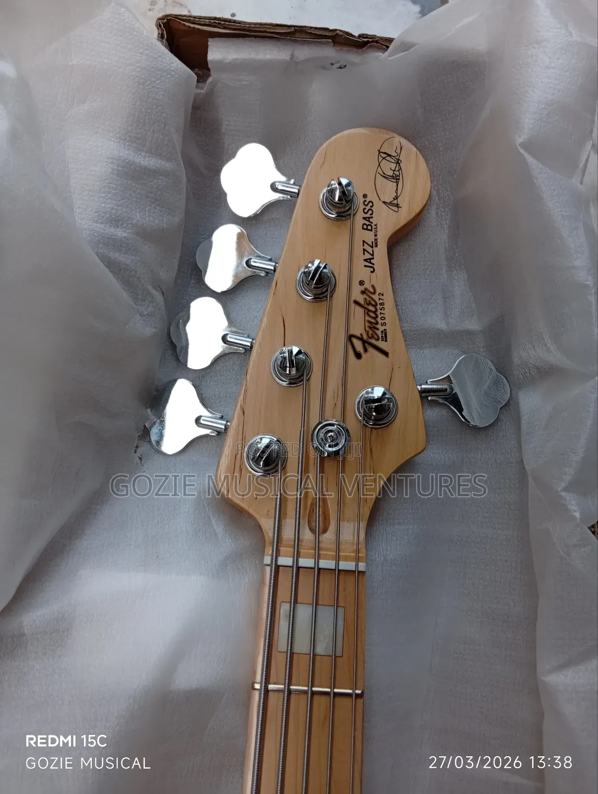 Professional Fender Jazz Bass Guitar Five String Active Red Colour