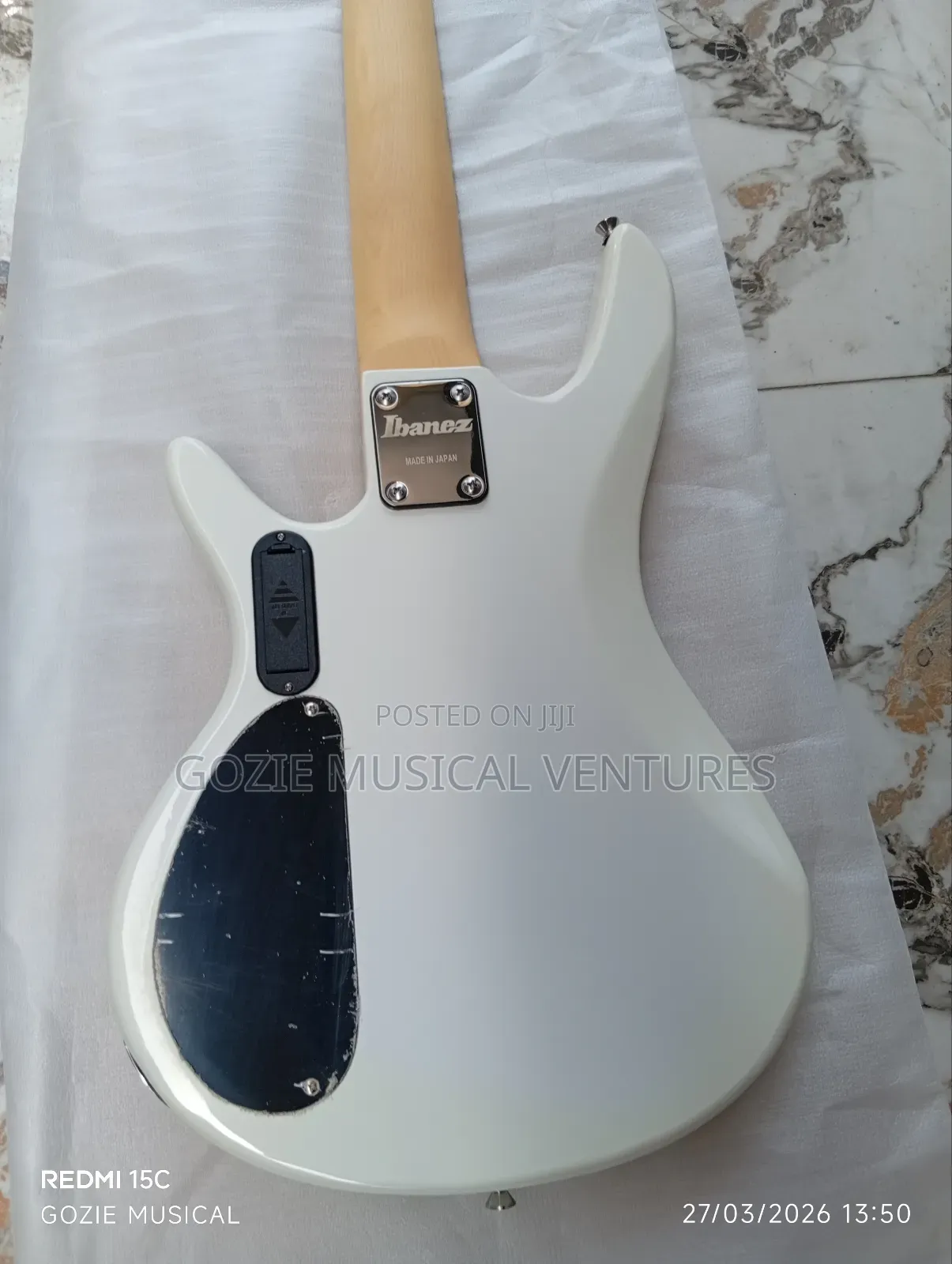 Ibanez Active Bass Guitar Five String White Colour and Any Colours