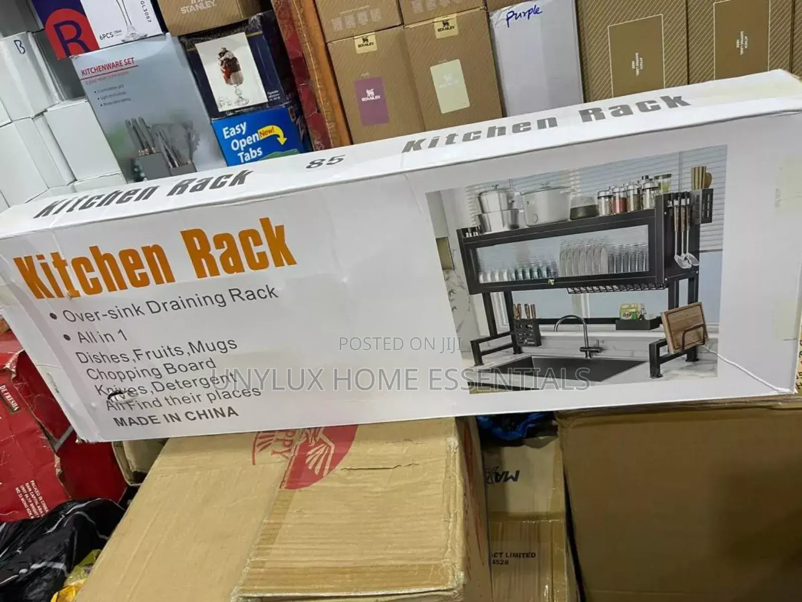 1 Layer Over the Sink Plate Rack With Cover